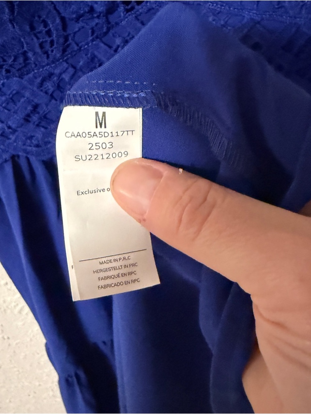 Cupshe Romantic Stroll Blue Maxi Beach Dress Medium - Picture 6 of 7